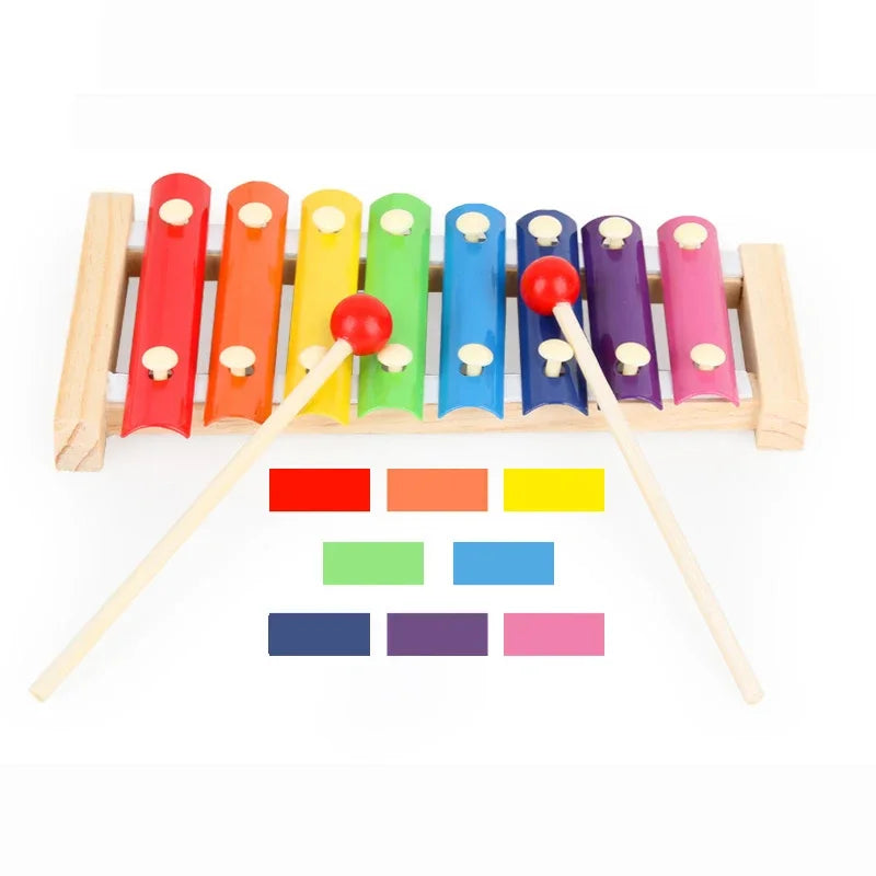 Xylophone Wood Wooden 8 Tones Multicolor Musical Instrument Toy For Baby Kids - Premium toy from Lizard Vigilante - Just $19.79! Shop now at Lizard Vigilante