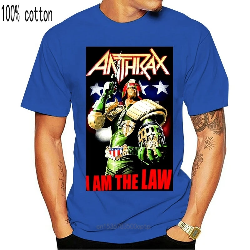 Anthrax JUDGE DREDD I AM THE LAW T-Shirt 2024 Thrash Metal Band - Lizard Vigilante