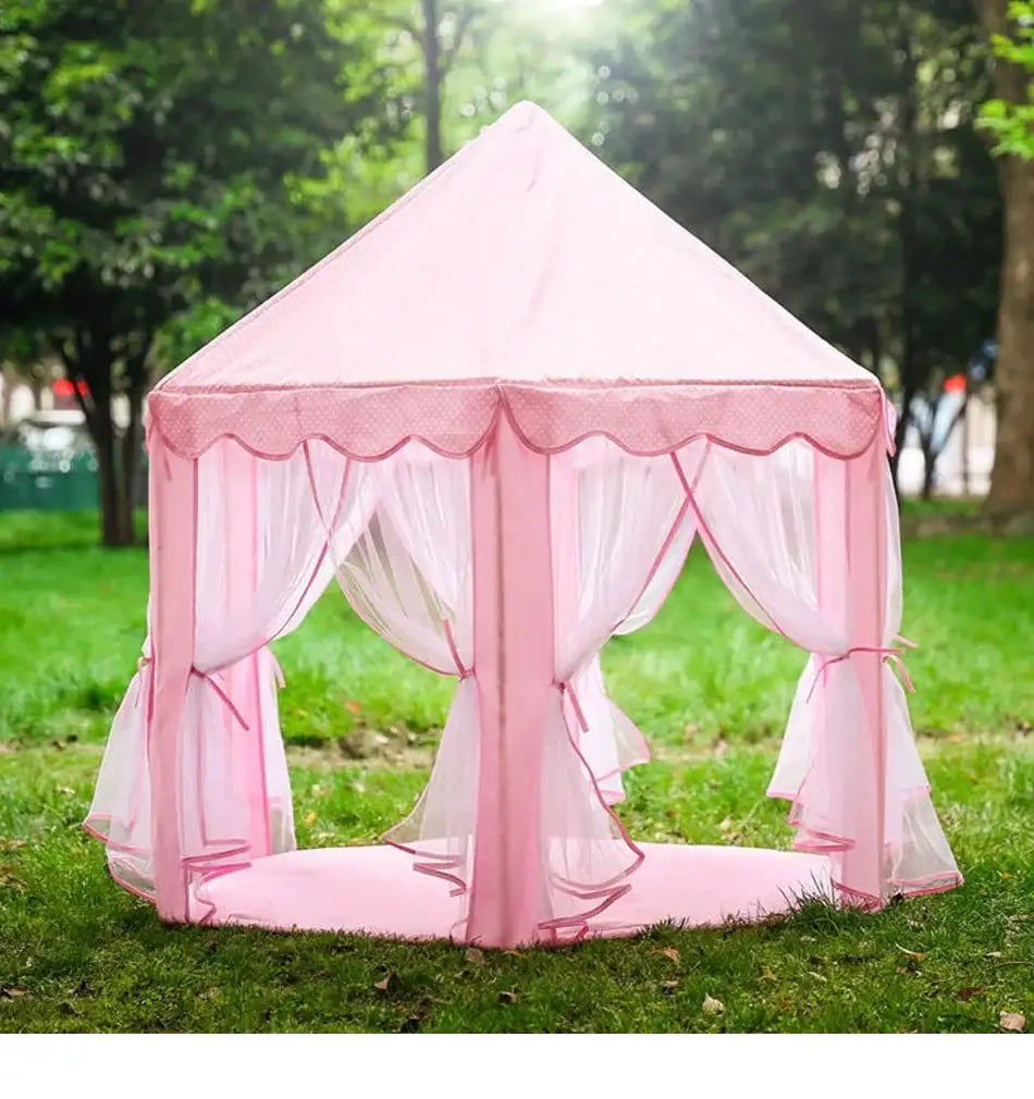 Portable Kids Toy Tipi Tent Princess Pink Girl Castle Play House Children Small House Folding Playtent Party Castle Child Room