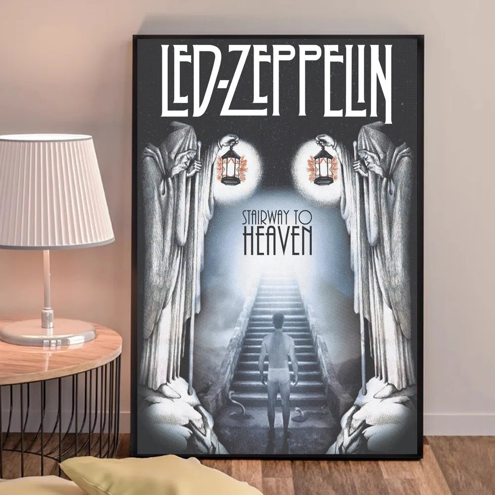 Retro Zeppelin Sticky Poster – Aesthetic Kraft Paper Wall Art for DIY Room Decoration - Premium poster from Lizard Vigilante - Just $15.99! Shop now at Lizard Vigilante