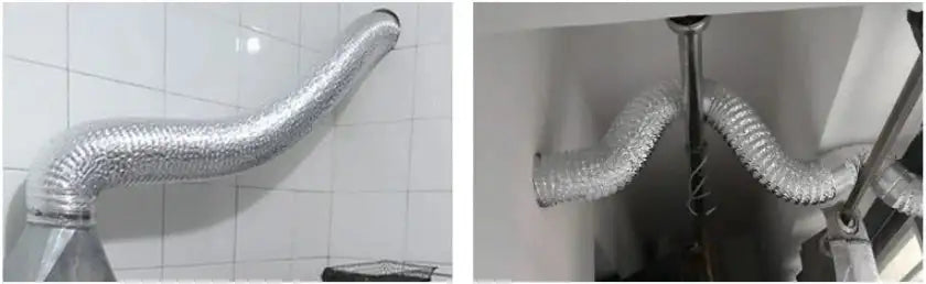 ∅150mm Double Layer Aluminum Foil Pipe Flexible Ventilation Duct for Kitchen Bathroom Extractor Dryer Fan Grow Tent 1.5m-6m