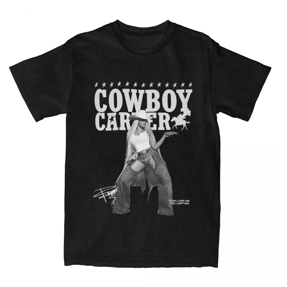 Beyoncé 'Rock Cowboy Carter Act II' Album Tee – Iconic Cotton Shirt for Men & Women – Hipster Short Sleeve Round Neck T-Shirt - Premium T-Shirt from Lizard Vigilante - Just $23.88! Shop now at Lizard Vigilante