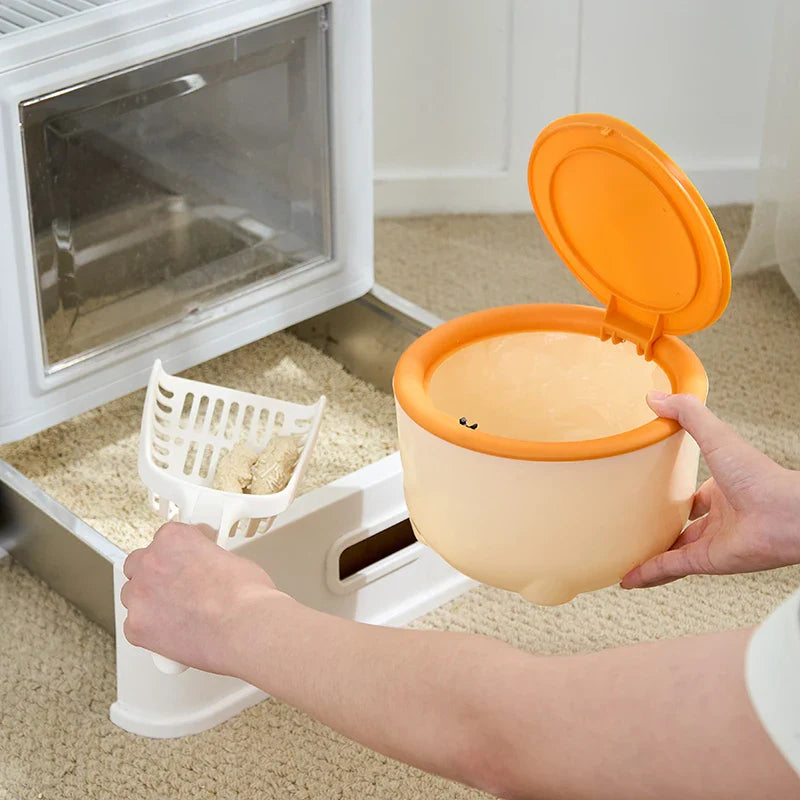 1pc Mini Trash Bin, Small Garbage Can For Desk, Food Waste Bin，Pet cat litter cleaning box，Portable trash can in car