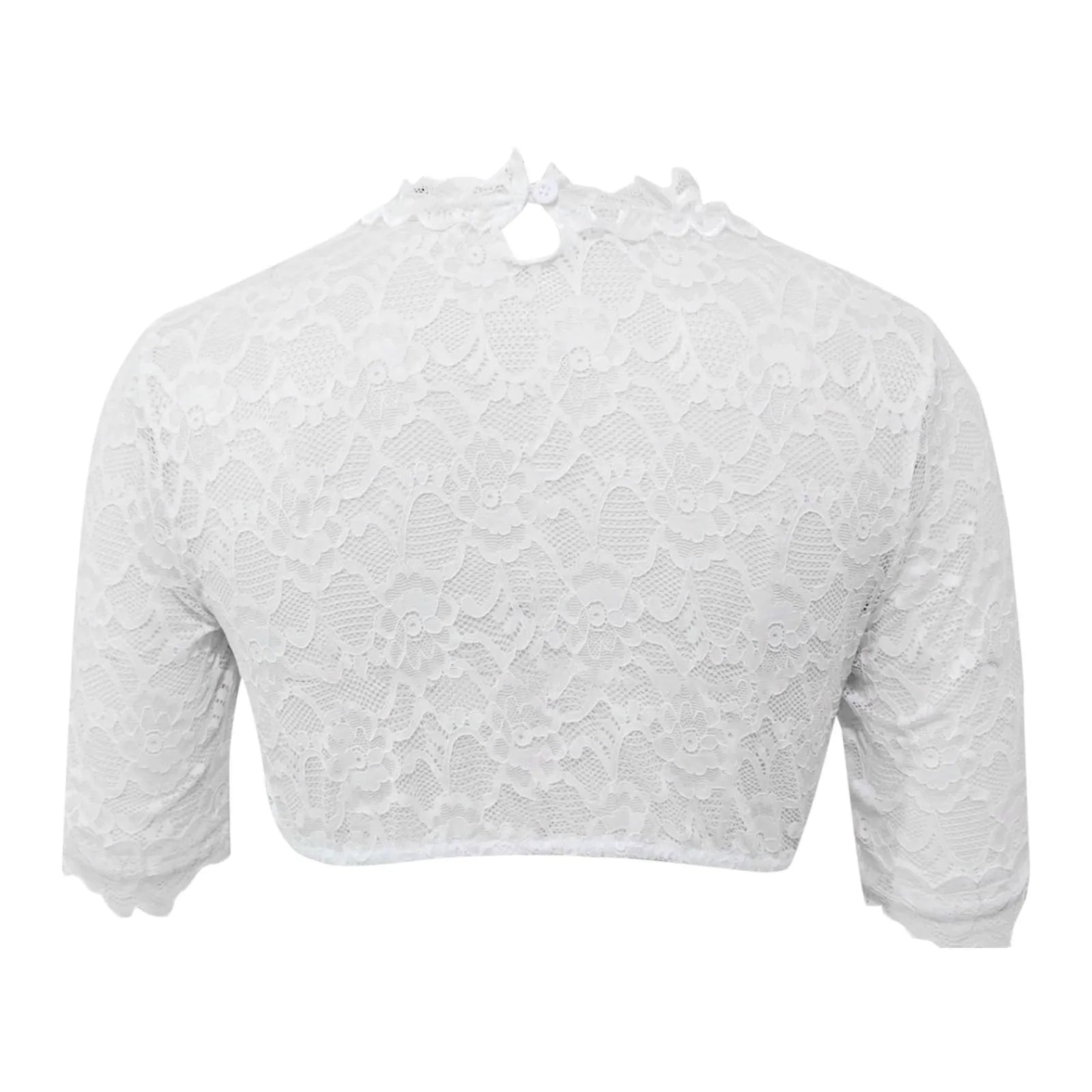 Traditional Blouse Bavarian Oktoberfest Beer Costume Sexy Lace Wrap Crop Top See-Through Blusas Women Elegant Dirndl Blouses - Premium  from Lizard Vigilante - Just $3.99! Shop now at Lizard Vigilante