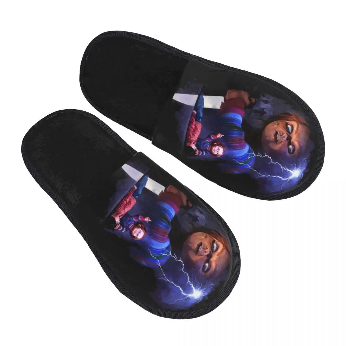 Custom Bride of Chucky Comfort Scuff Memory Foam Slippers – Women Horror Movie Child's Play Hotel House Shoes - Premium slippers from Lizard Vigilante - Just $26.66! Shop now at Lizard Vigilante