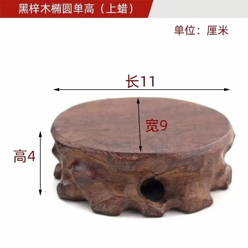 Simple Figurine Statue Display Stand Miniature Solid Wood Bases Coffee Tea Sets Pedestal Vase Flower Pot Bonsai Sorting Table