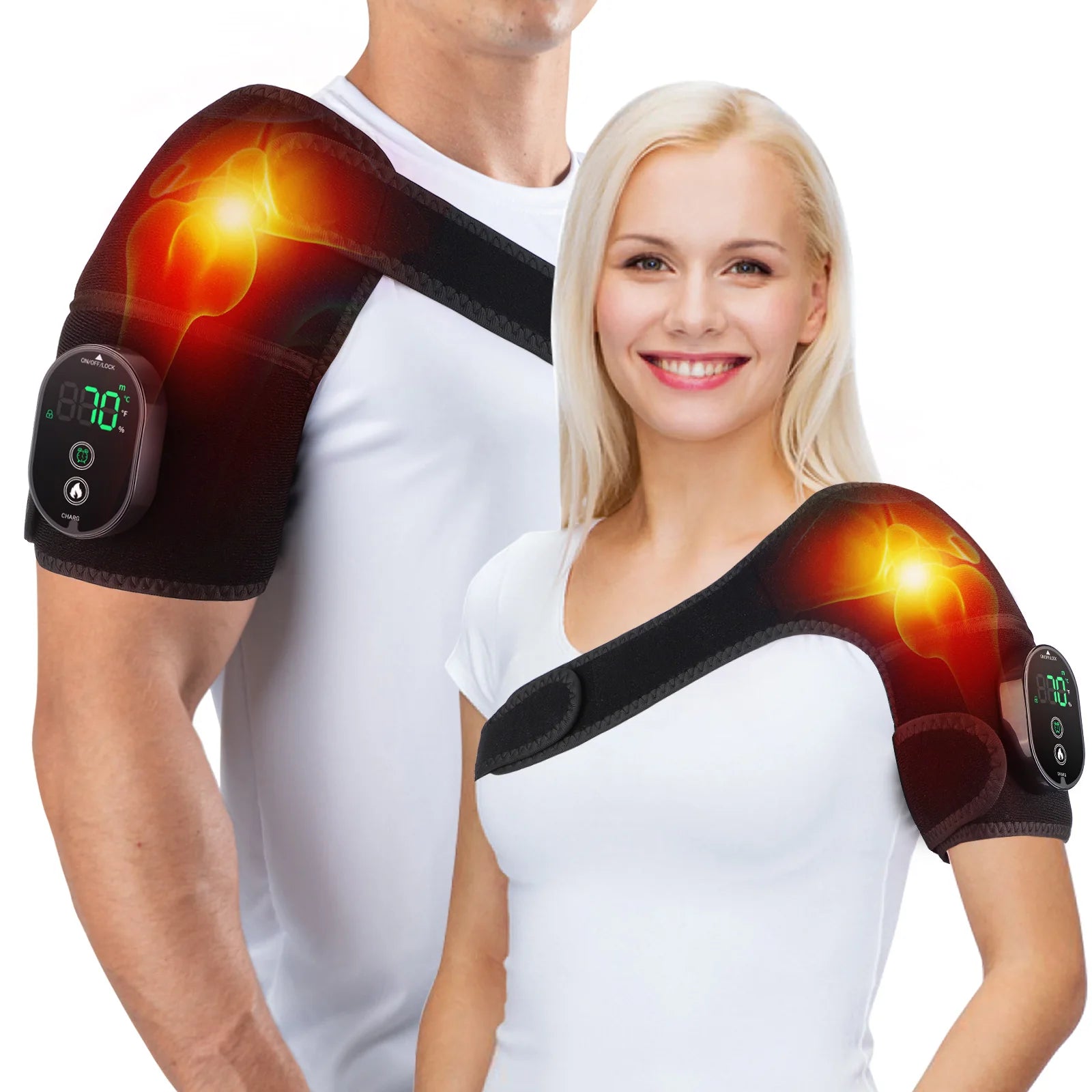 Electric Heating Knee Massager Joint Elbow Knee Pad Shoulder Pad Vibration Knee Shoulder Massage Health Care - Premium  from Lizard Vigilante - Just $23.99! Shop now at Lizard Vigilante