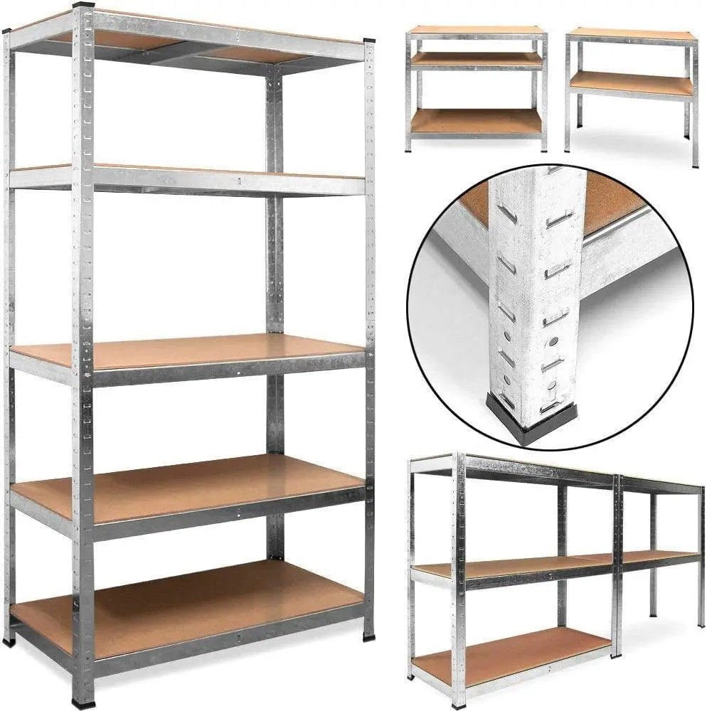 Heavy-Duty 5-Tier Garage Shelving Unit – Adjustable Boltless Storage Racking for Warehouse, Home, Office, and Pantry - Premium shelving from Lizard Vigilante - Just $73.99! Shop now at Lizard Vigilante