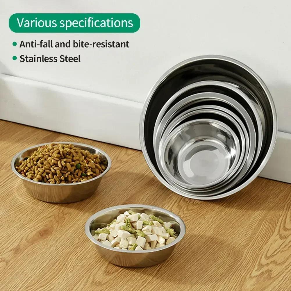 Stainless Steel Metal Dog Bowl for Small Medium Large Dogs Replacement Basic Dog Bowls Thickened Dog Water Feeder Bowls Pet Supp - Premium pet bowl from Lizard Vigilante - Just $12.99! Shop now at Lizard Vigilante