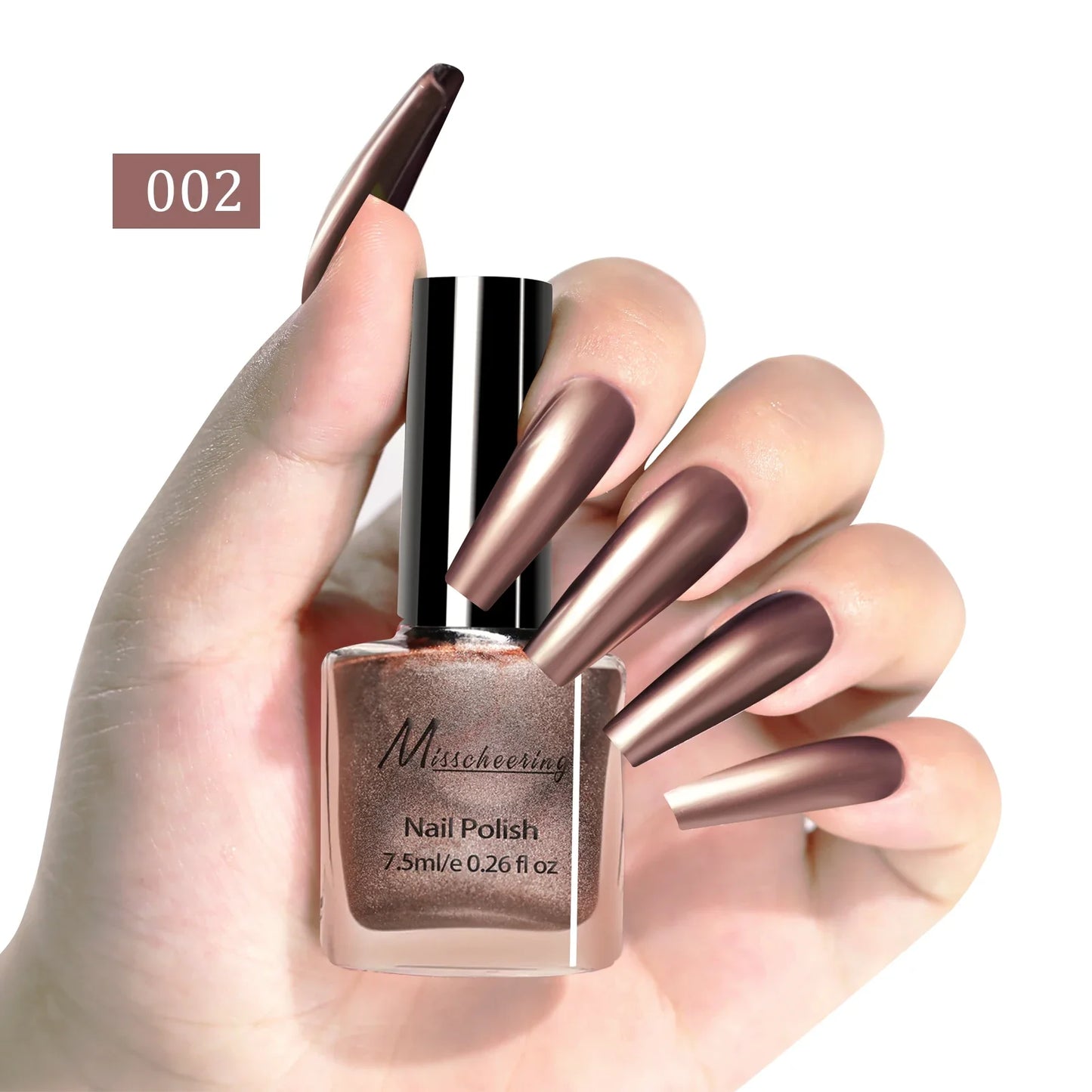 12 colors 7.5ml metal mirror nail polish semi-permanent topcoat nail polish LED gel varnish suitable for girls diy nail charm