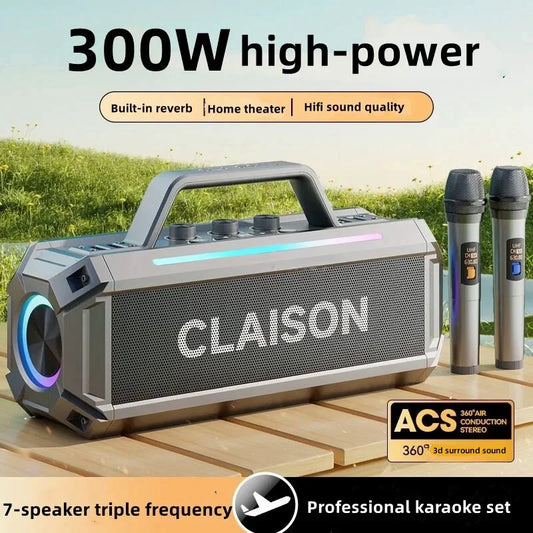 300W High-power Outdoor Wireless Bluetooth Speaker with Speaker Portable Ipx6 Waterproof Outdoors Loudspeaker for Party Outdoors