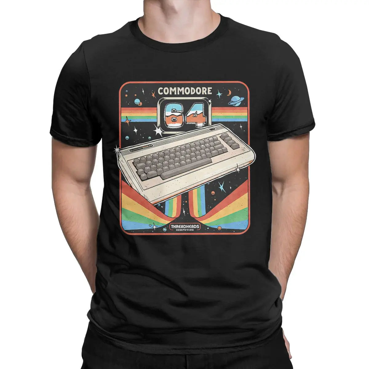 Retro Commodore 64 Advanced Home Computer Tee – Vintage Graphic T-Shirt for Tech Enthusiasts - Premium T-Shirt from Lizard Vigilante - Just $23.88! Shop now at Lizard Vigilante