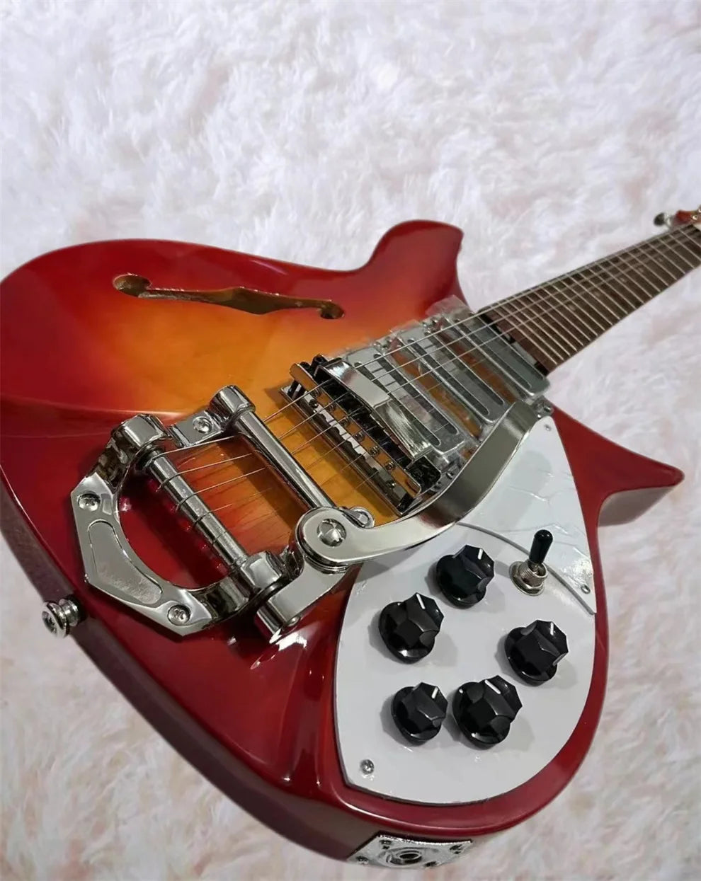 John Lennon 325 Electric Guitar – Short Scale 527mm, Bigsby Tremolo, Single F-Hole Semi-Hollow Body - Premium Electric Guitar from Lizard Vigilante - Just $799.99! Shop now at Lizard Vigilante