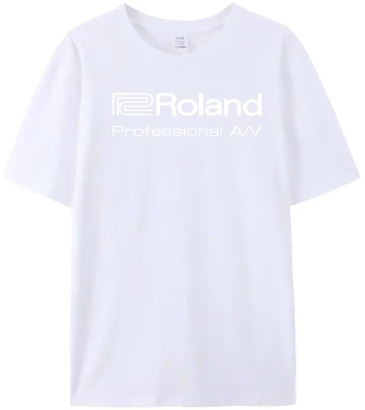 Roland Piano Print T-shirt Cool Trendy 100％ Cotton Top Tee with Cool Men's Brand - Lizard Vigilante