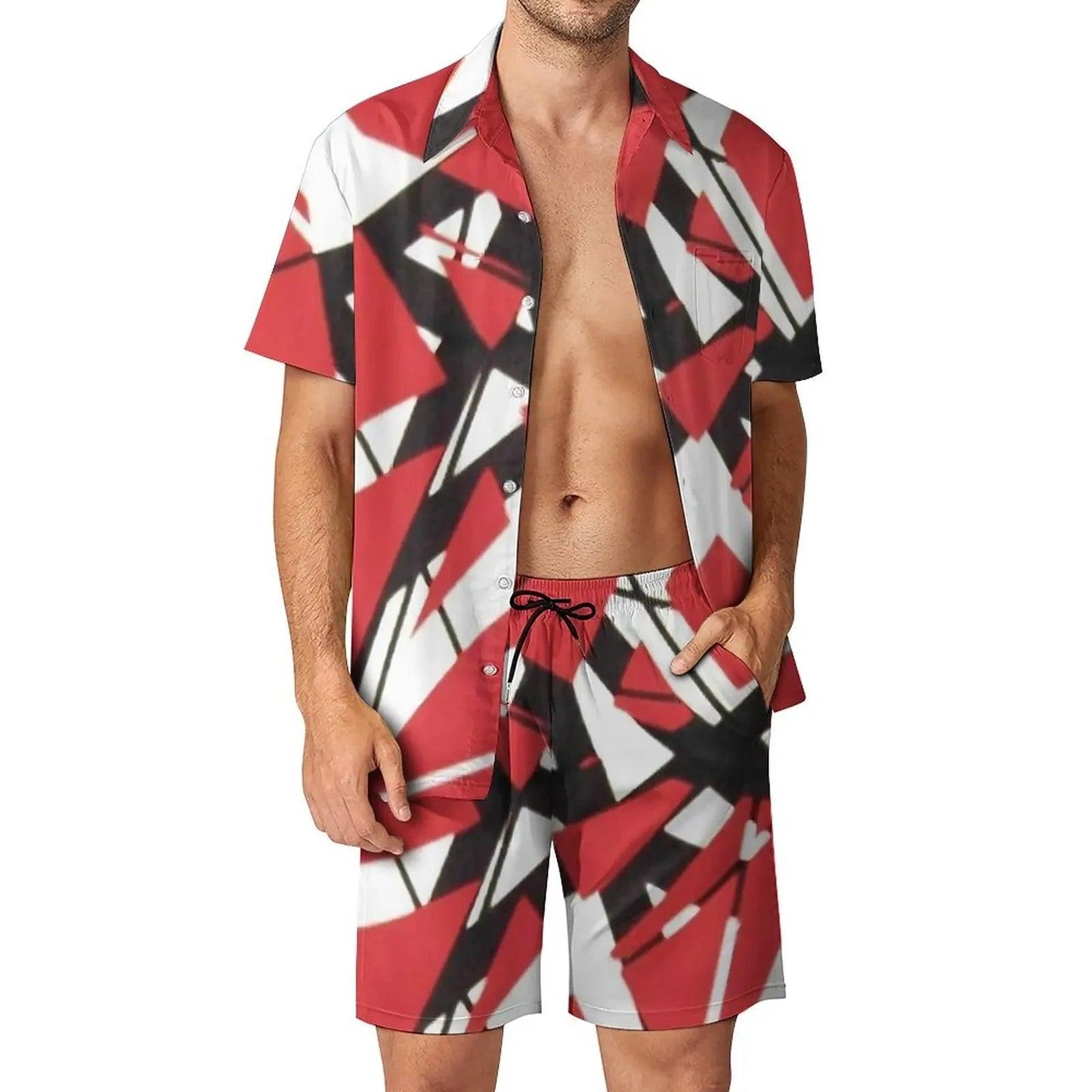 Van Halen Shirt Sets 3D Printed Men Casual Fashion Short Sleeves Shirts Oversized Beach Shorts Hawaiian Streetwear Suits Clothes - Premium  from Lizard Vigilante - Just $27.99! Shop now at Lizard Vigilante