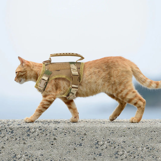 Combat Kitty Tactical Harness – Adjustable Full-Body Vest With Control Handle For Cats & Small Dogs