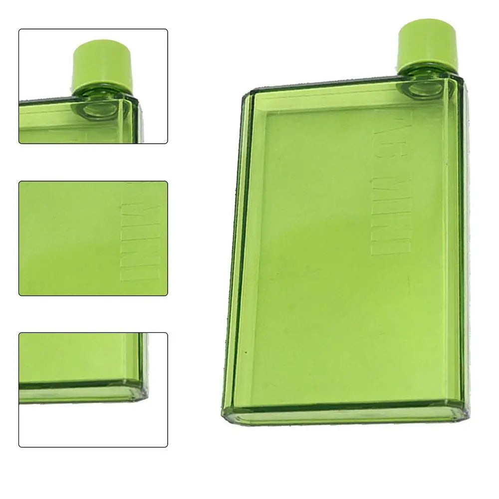 Flat Bottle Portable Stylish Drink Bottle BPA Free Water Bottle 350ml/420ml Book Drink Water Bottle For Sports Travel School - Premium  from Lizard Vigilante - Just $1.99! Shop now at Lizard Vigilante