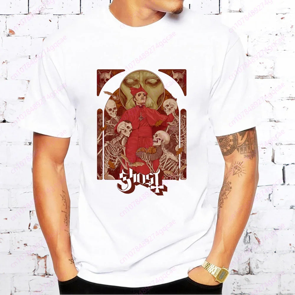 “ECHOES OF THE DAMNED” – GHOST Band Heavy Metal Tee for Men | Summer Fashion T-Shirt for the Loud, the Lost & the Legends - Premium t-shirts from dsers - Just $22.99! Shop now at Lizard Vigilante