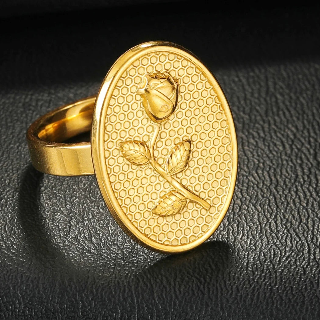 Top Band Mechanical Wheel Rock Gear Ring: 8mm Stainless Steel Comfort Fit Jewelry for Men & Women