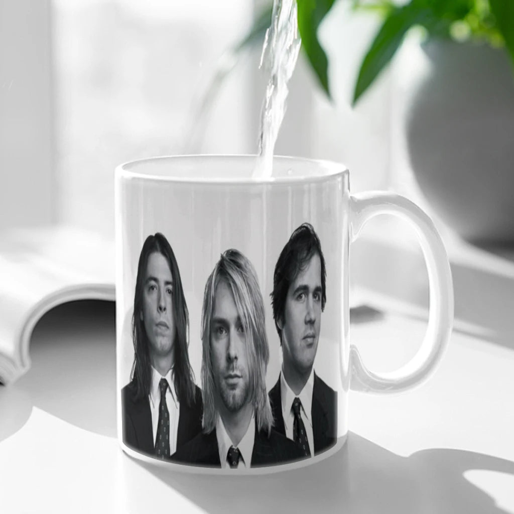 Nirvana Rock Band Ceramic Mug – 11oz Multifunctional Coffee Cup for Tea, Office, and Home Use - Premium mug from Lizard Vigilante - Just $15.88! Shop now at Lizard Vigilante