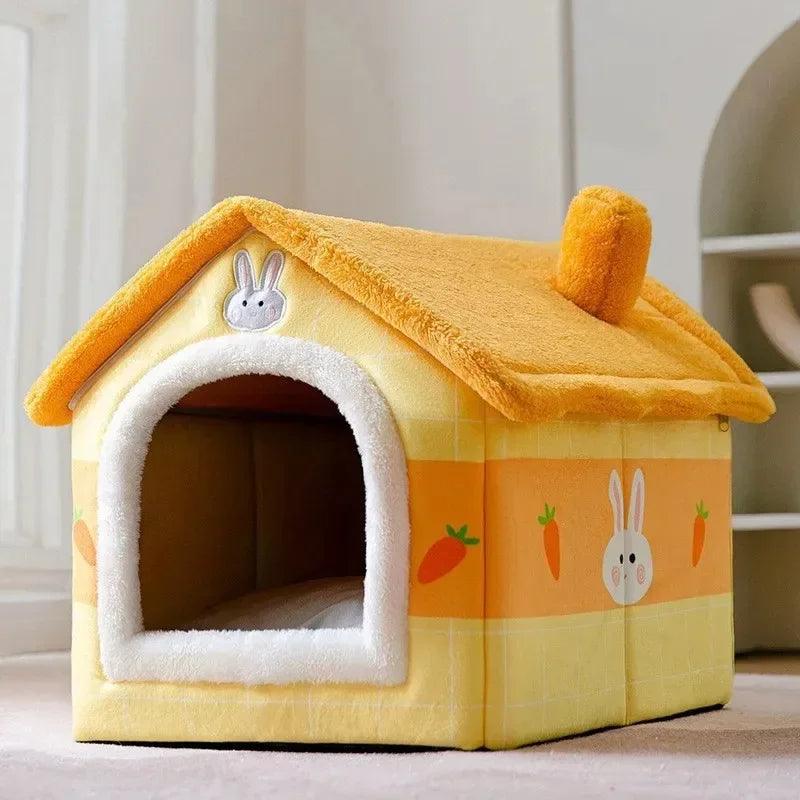 Dog House Foldable Outdoor Waterproof Pet House for Small Dogs Cats Kitten Puppy Cave Nest with Pets Pad Bed Tent Supplies - Premium  from Lizard Vigilante - Just $19.99! Shop now at Lizard Vigilante