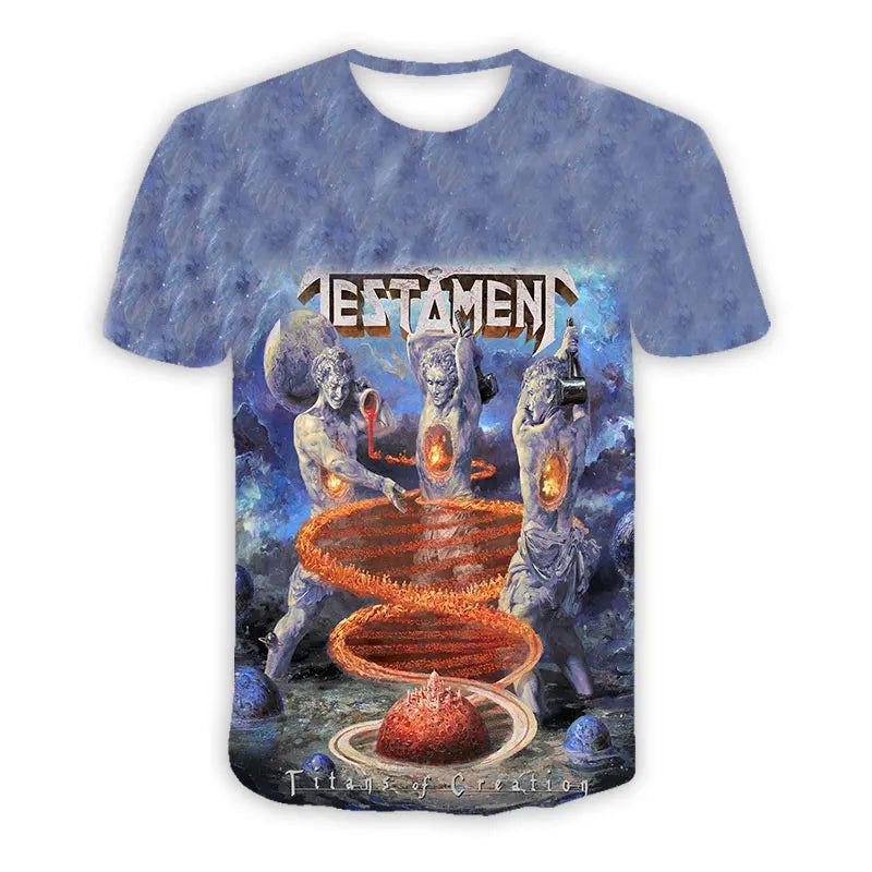 Thrash Metal 3D Printed Testament ROCK Casual T-shirts  Hip Hop T Shirts Harajuku Styles Tops Clothing for Men/Women - Premium T-Shirt from Lizard Vigilante - Just $28.99! Shop now at Lizard Vigilante