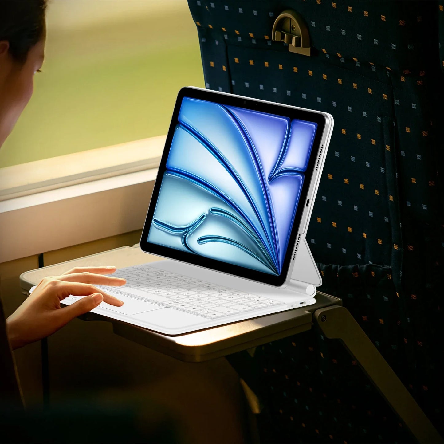 Magic Keyboard Case For iPad Pro 11 inch 12.9" M2 13 M4 Air 4th 5th ipad10 10th 10.9 Smart Cover Multi-touch Magnetic backlight