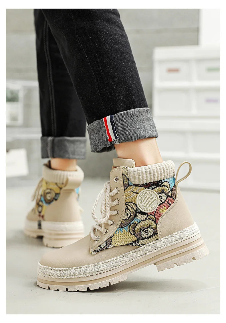 "Riot Fuel" Men's Street Platform Combat Boots – 2025 Limited Ankle-Lace Designer Desert Kickers for Cold-War Winters - Premium boots from dsers - Just $32.99! Shop now at Lizard Vigilante