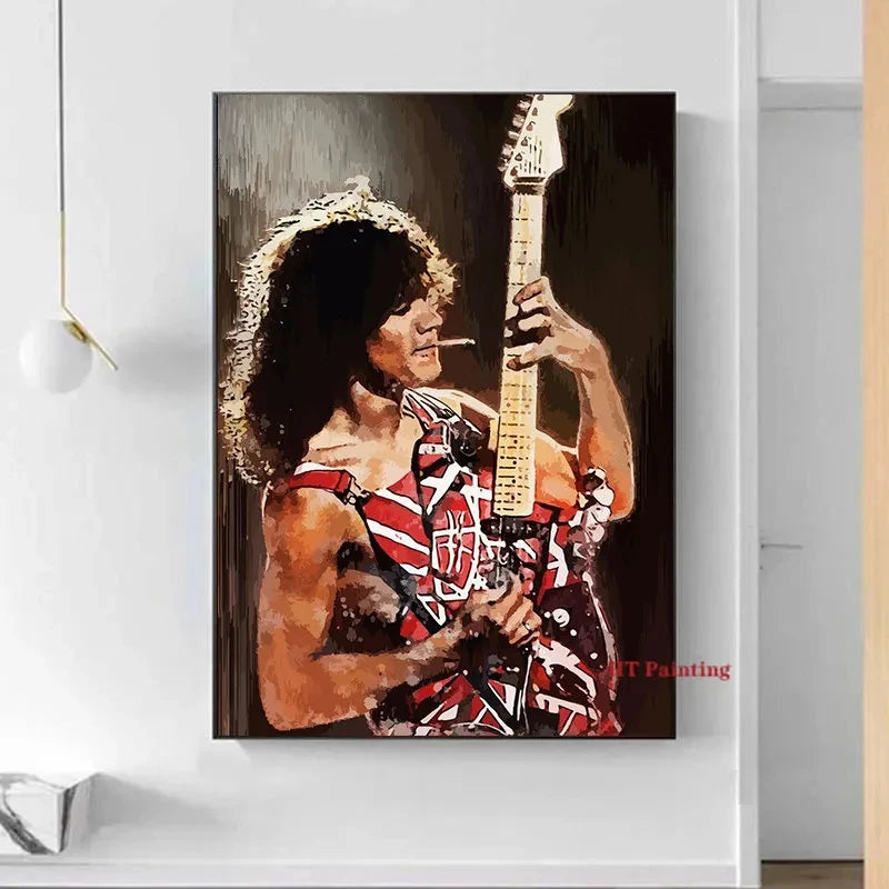 Famous Guitar Musicians Canvas Poster - Frank Zappa, Ace Frehley, Van Halen Wall Art - Premium Poster from Lizard Vigilante - Just $9.99! Shop now at Lizard Vigilante