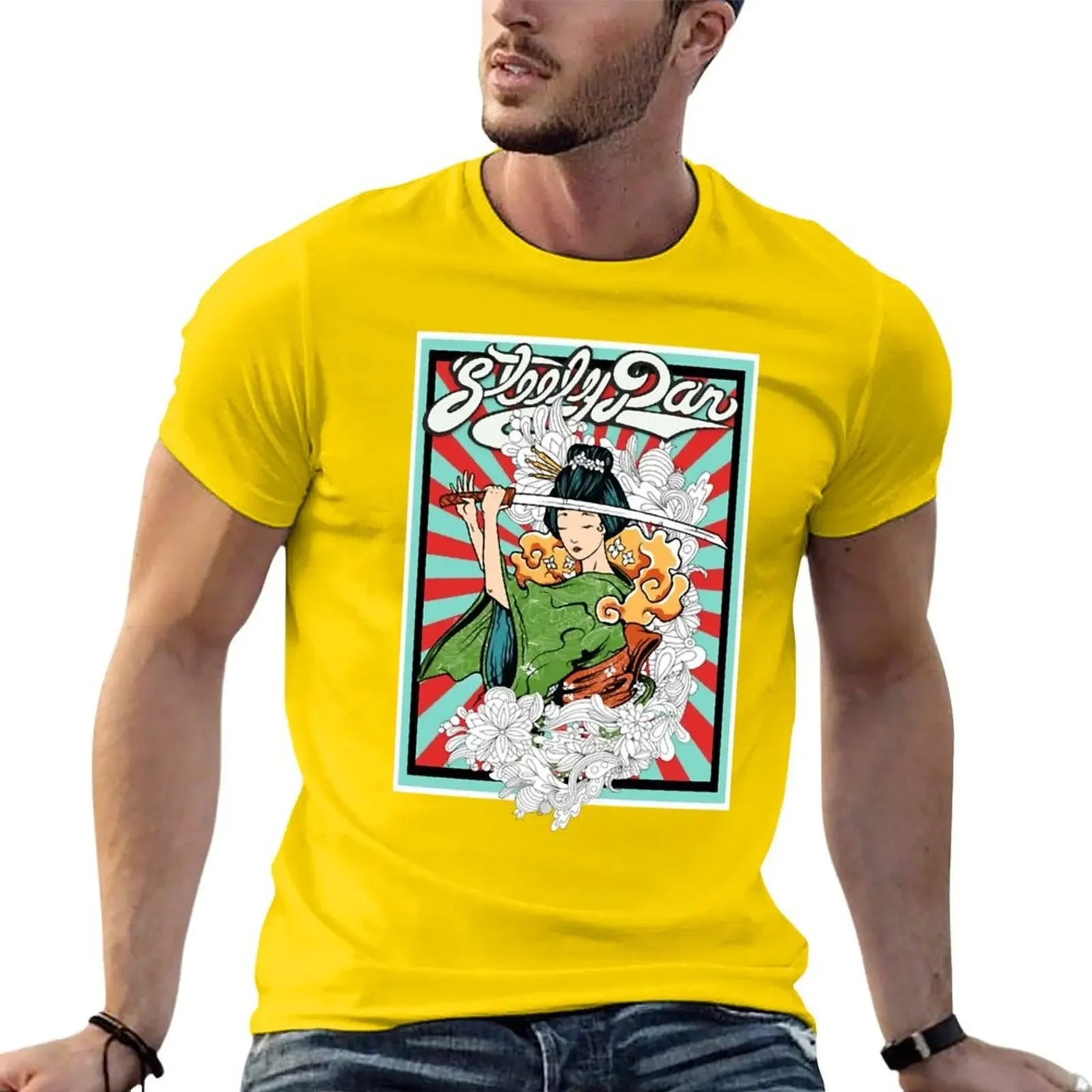 Japanese Style Steely Band Dan Fan Art T-Shirt - Plus Size Heavyweight Tee - Premium T-shirts from Lizard Vigilante - Just $23.88! Shop now at Lizard Vigilante