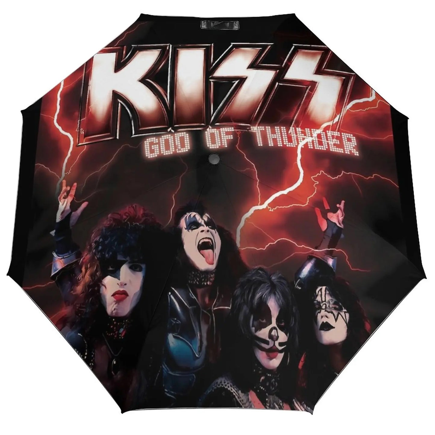 Kiss Logo Umbrella Rock Band Print Unique Windshield Sunshield Umbrella Folding Golf - Premium  from Lizard Vigilante - Just $45.99! Shop now at Lizard Vigilante