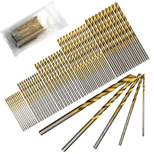 Riff Cut 50pc Titanium Micro Drill Bit Set – 1-3mm High-Speed Steel for DIY Wood & Soft Metal Precision Jobs