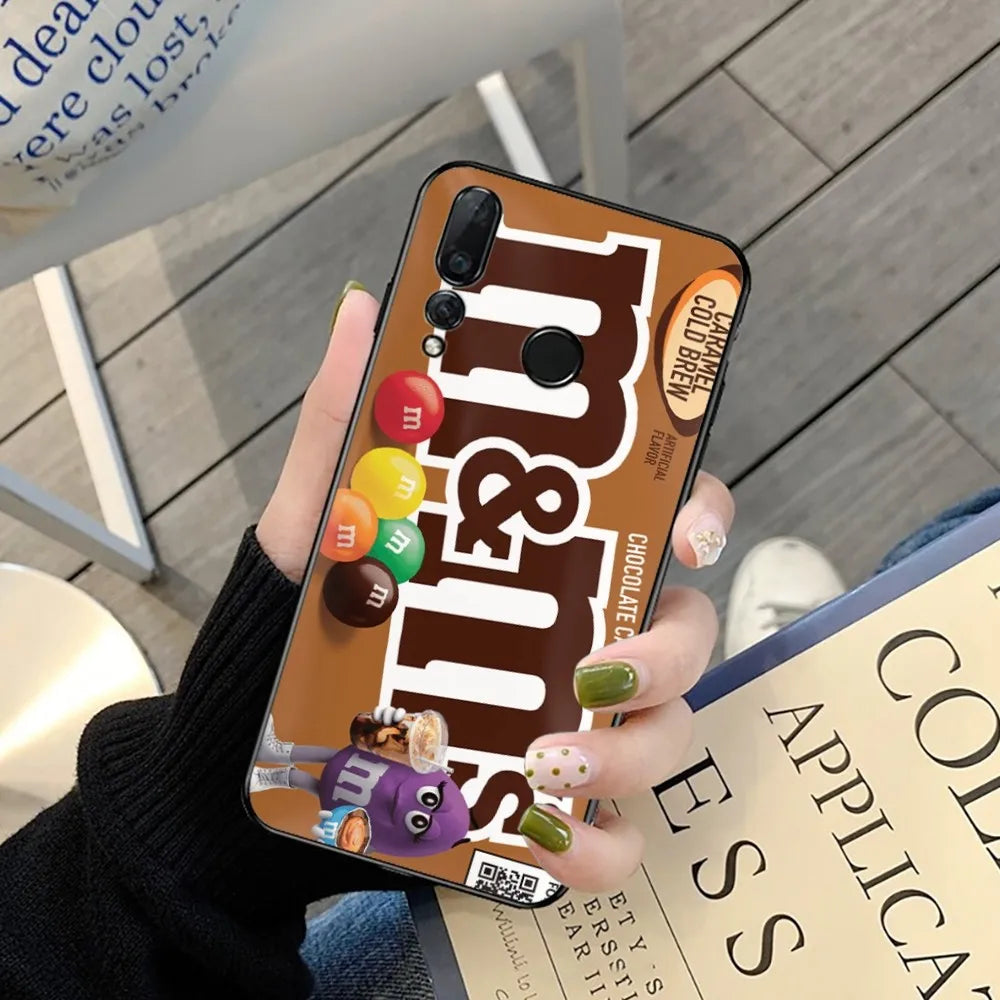 M&Ms Chocolate-Themed Phone Case – Soft Black TPU Full Coverage Shell for Huawei Y Series (Y9, Y6, Y7, Prime, Enjoy & More) - Premium cell phone case from Lizard Vigilante - Just $19.88! Shop now at Lizard Vigilante