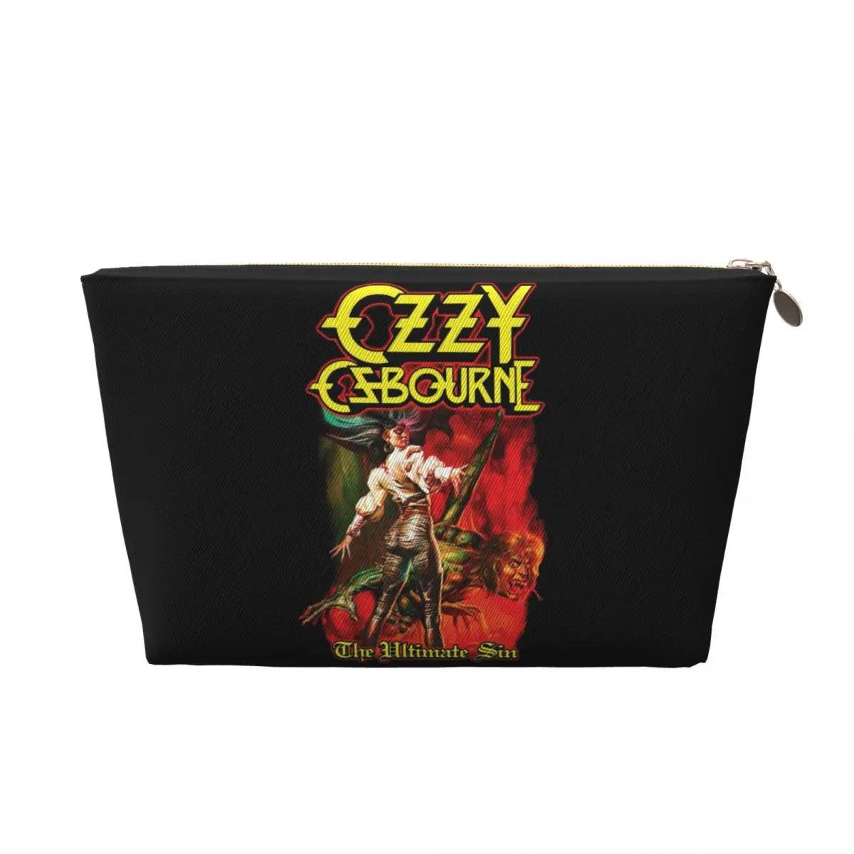 Custom Heavy Metal Rock Ozzy Osbourne Travel Toiletry Bag for Women Makeup Cosmetic Organizer Beauty Storage Dopp Kit - Premium makeup bag from Lizard Vigilante - Just $20.99! Shop now at Lizard Vigilante