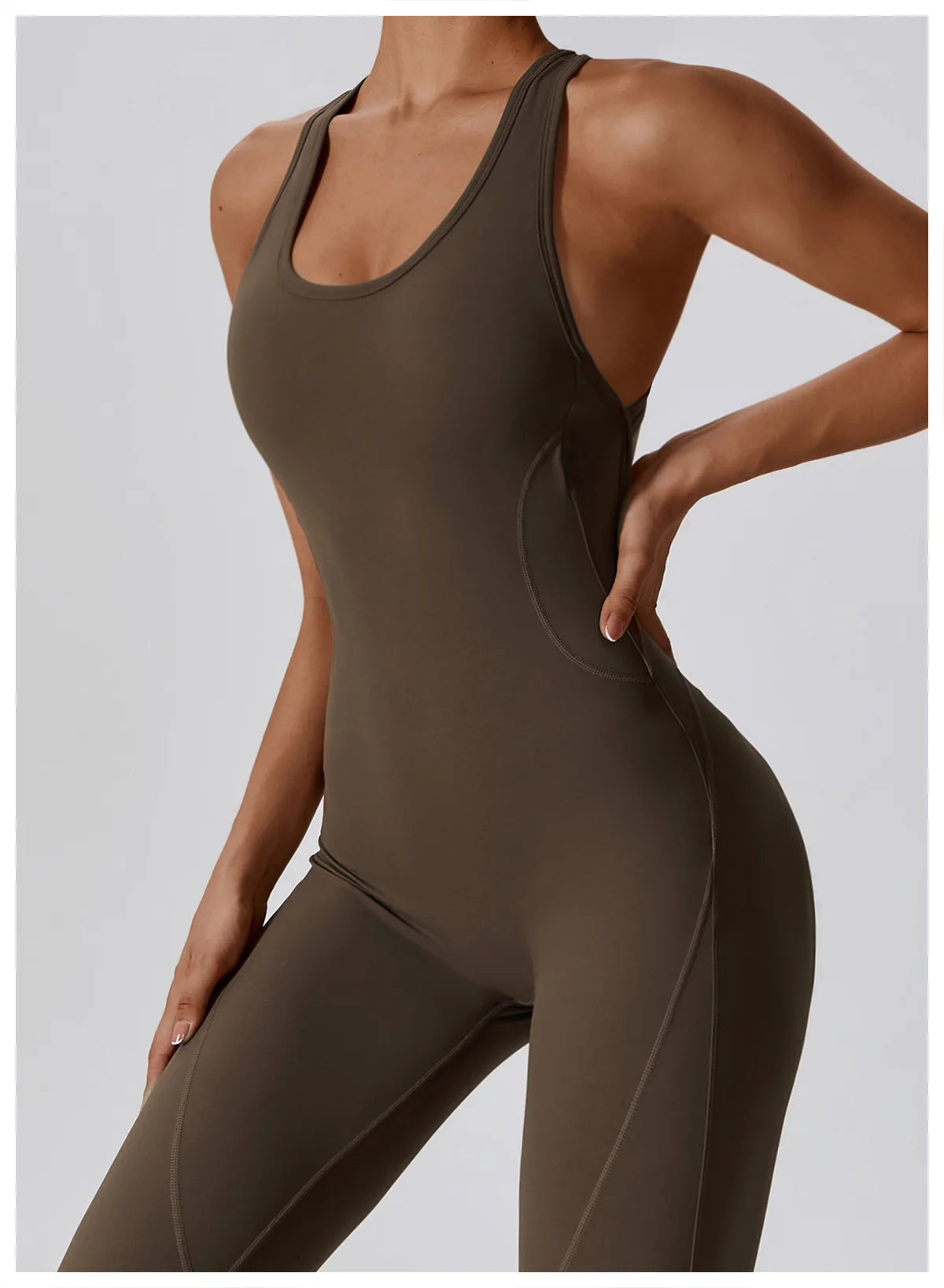 Seamless Yoga Jumpsuit - All-in-One Workout Outfit for Women - Premium bodysuit from Lizard Vigilante - Just $38.88! Shop now at Lizard Vigilante