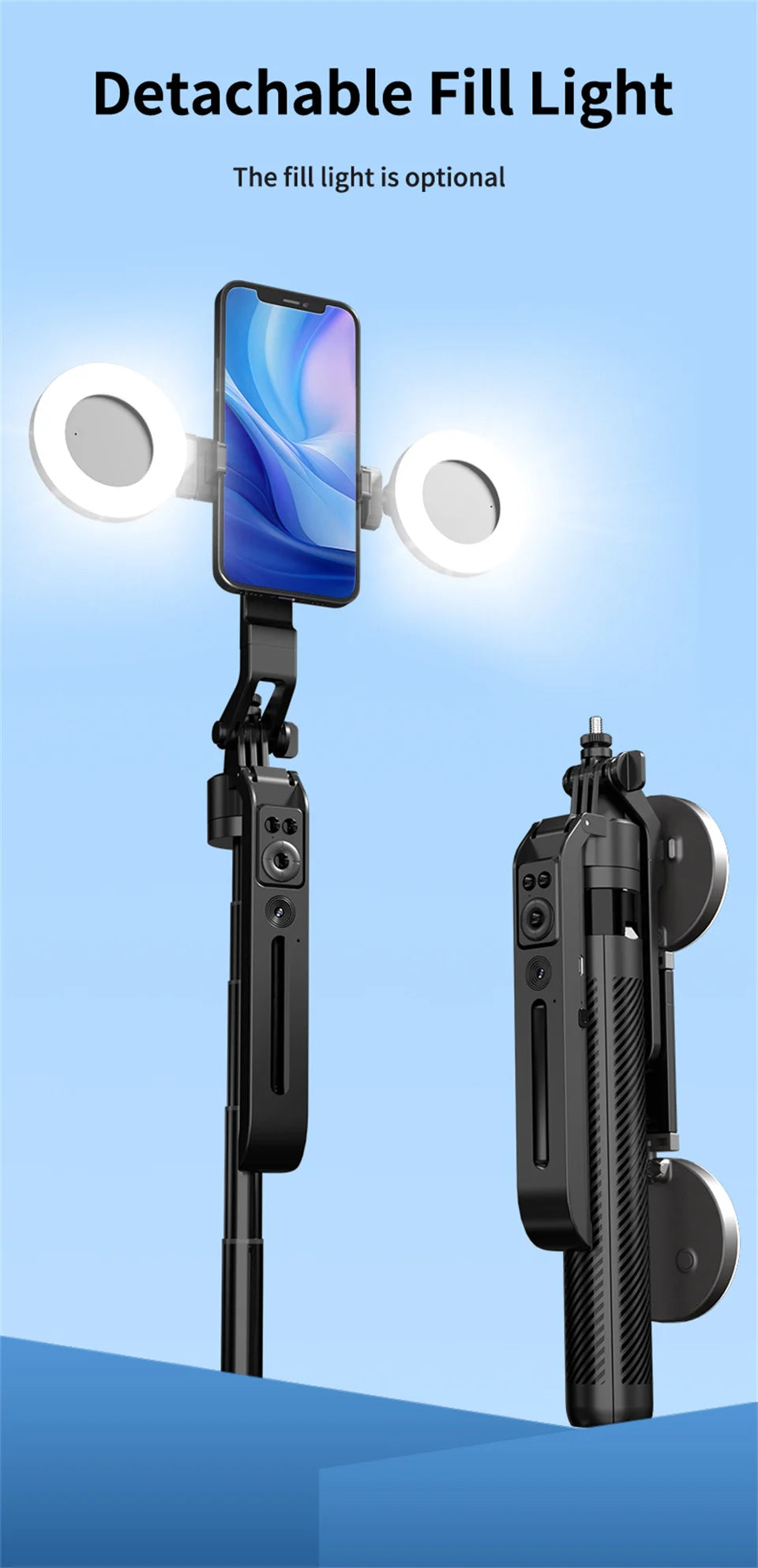 Fangtuosi IronClutch AI Tripod Gimbal — Bluetooth Selfie Stick & Smart Follow Stabilizer For Smartphones