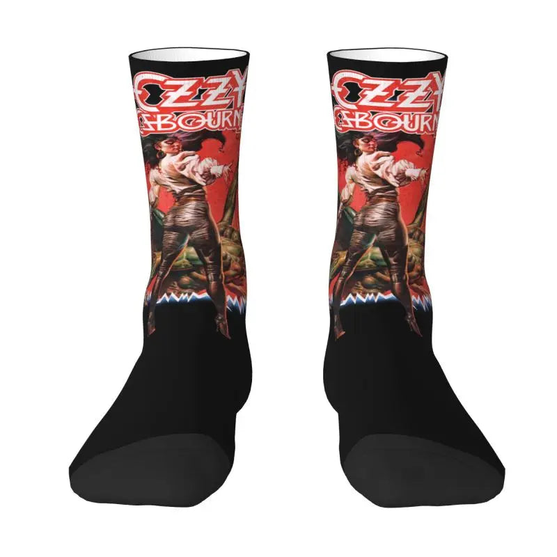 Ozzy Osbourne British Rock Heavy Metal 3D Printed Crew Socks - Premium socks from Lizard Vigilante - Just $18.88! Shop now at Lizard Vigilante