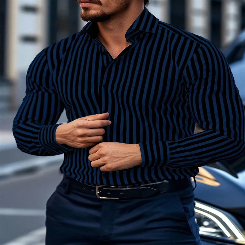 Royal Vice Men’s Luxury Striped Silk Shirt – Business Rebel Fit Up To 6XL - Premium shirt from dsers - Just $23.99! Shop now at Lizard Vigilante