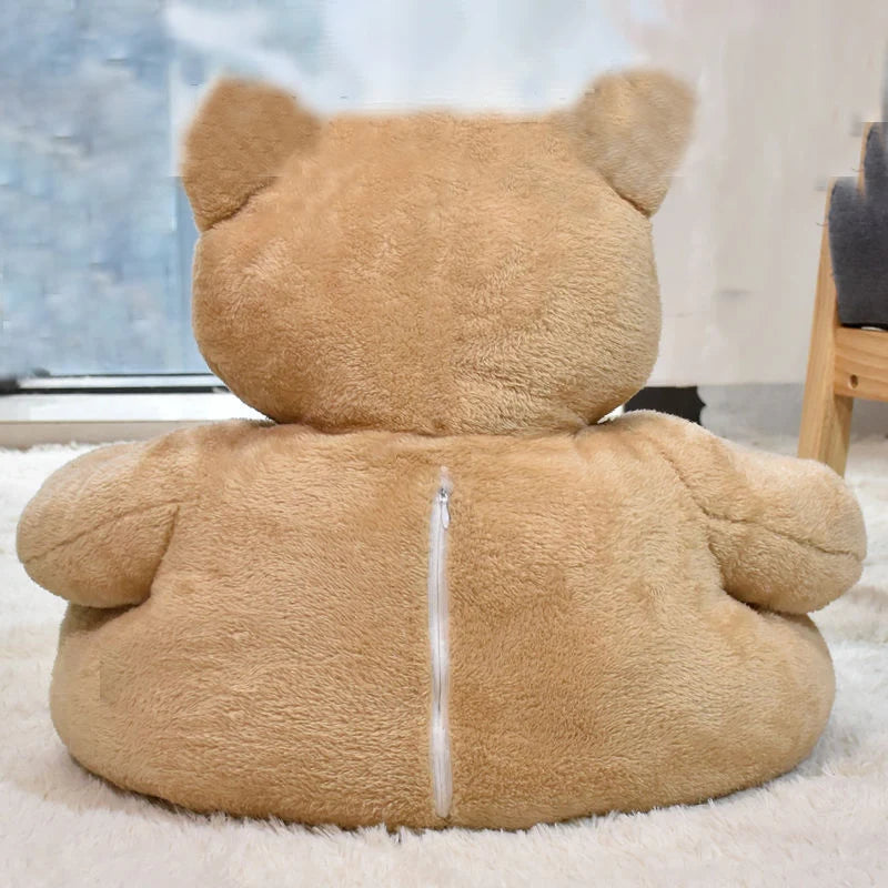 Super Soft Dog Bed Cute Winter Warm Bear Hug Cat Sleeping Mat Semi-closed Puppy Kitten Plush Nest Cushion Dog Sofa Pet Supplies - Lizard Vigilante