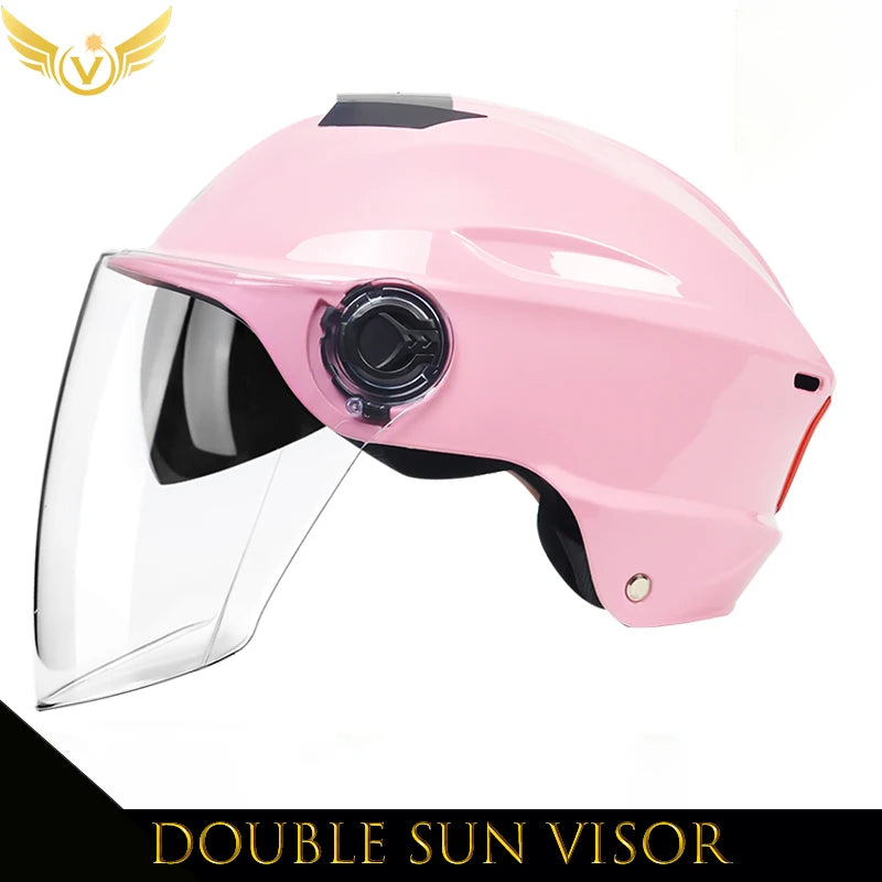 Electric Scooter Helmet Summer Vespa Chopper Motorcycle Helmets Safety Waterfall Soman Urban Articles Woman Men Moto Equipment - Lizard Vigilante