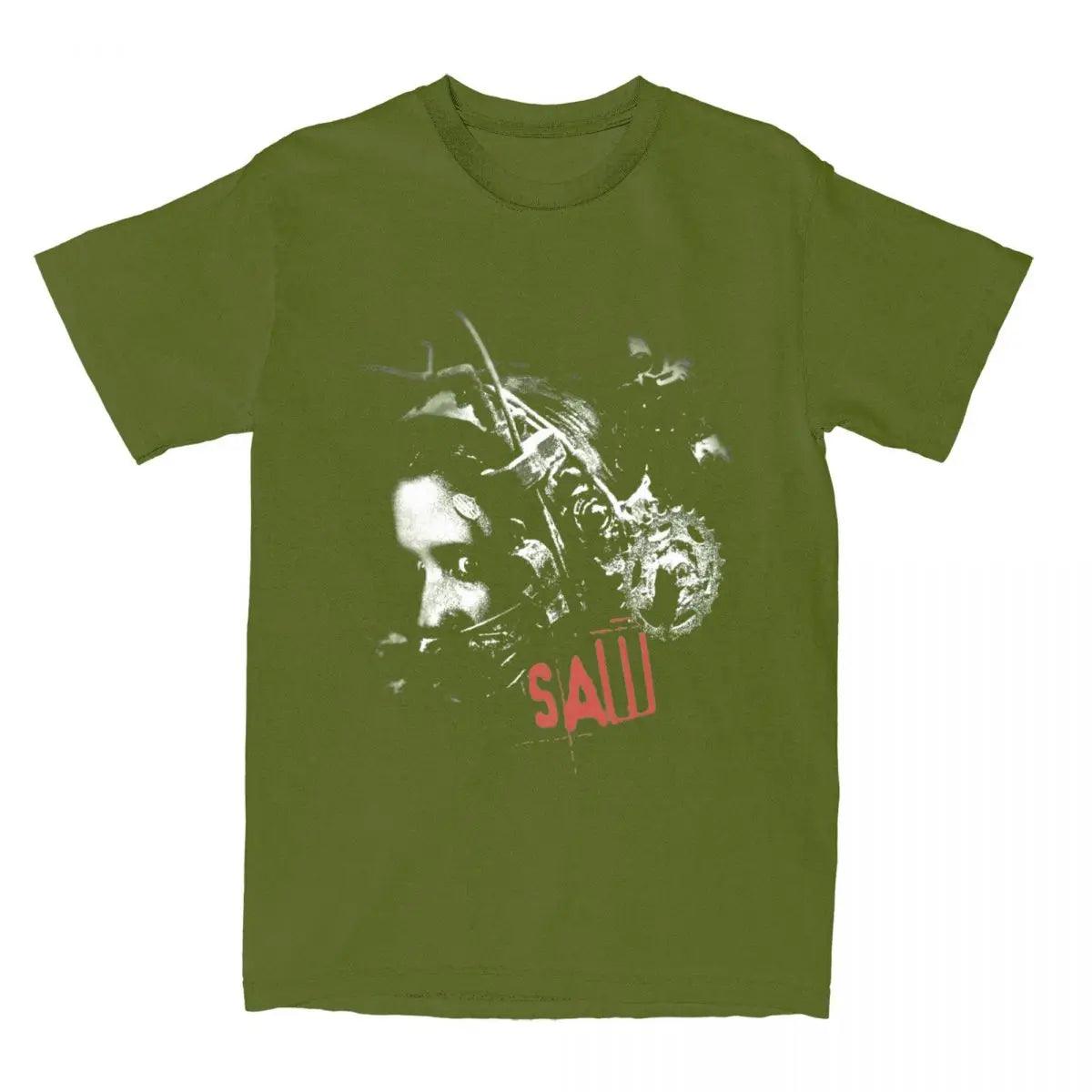 Saw Movie Unisex T-Shirts Fashion Scary Horror Movie Beach Men's Women's Tee Shirt Streetwear Custom 100 Cotton Clothes Gift Idea - Premium T-Shirt from Lizard Vigilante - Just $23.99! Shop now at Lizard Vigilante