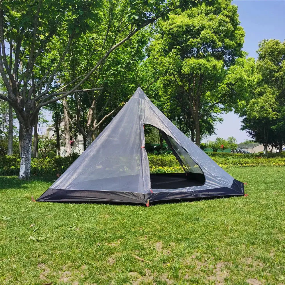 Ultralight Pyramid Tent‘s Inner Tent Outdoor Rodless Summer Mesh Tent Portable Backpacking Hiking Camping Teepee Inside Tent