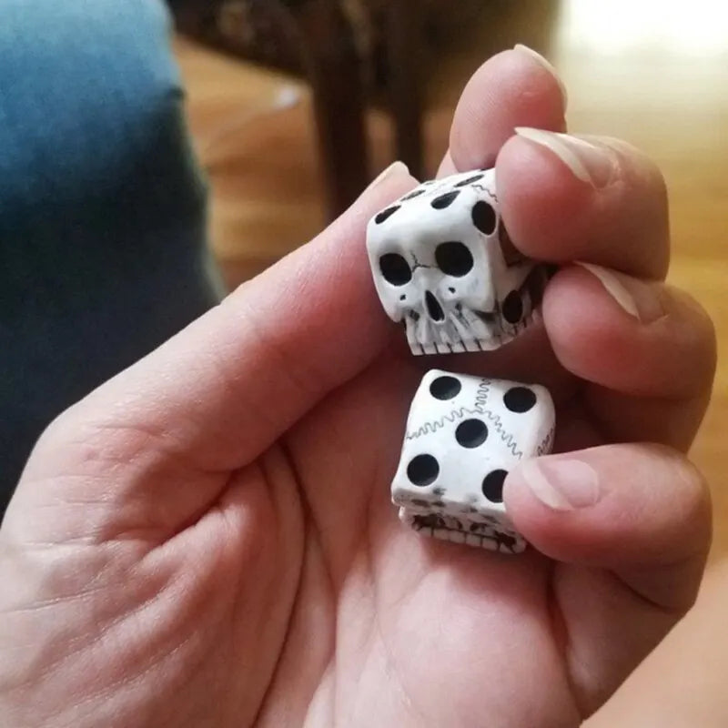 4Pcs Skull Dice 6-Sided Bone Unique Gift Gamer Great For Role Playing Board Game For Halloween - Premium dice from Lizard Vigilante - Just $16.88! Shop now at Lizard Vigilante