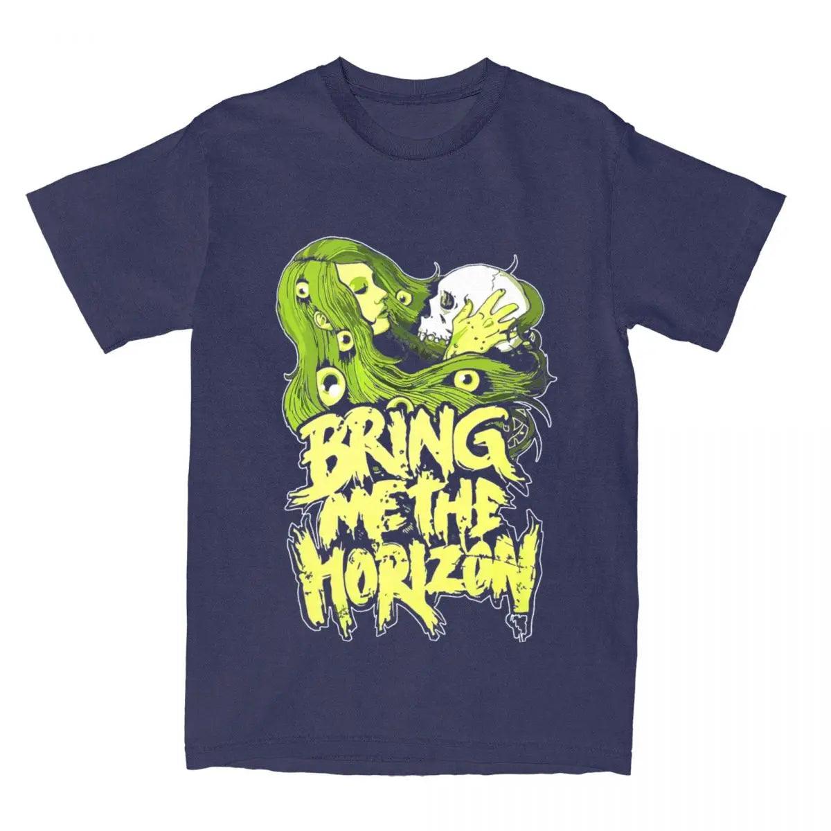 Bring the Horizon Mania: Rep BMTH in Vintage Style (Unisex) - Premium T-shirt from Lizard Vigilante - Just $23.99! Shop now at Lizard Vigilante