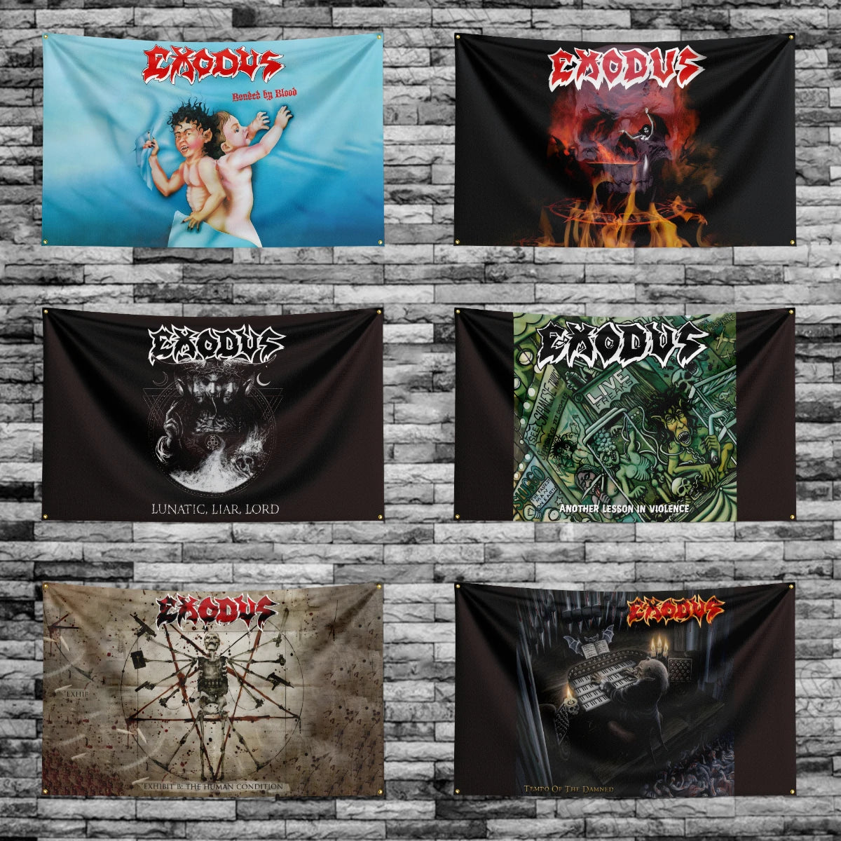 3x5 Ft Exodus Thrash Metal Rock Band Flag – Polyester Digital Printing Banner for Bedroom Wall Art & Outdoor Tapestry Decoration - Premium flag from Lizard Vigilante - Just $17.99! Shop now at Lizard Vigilante