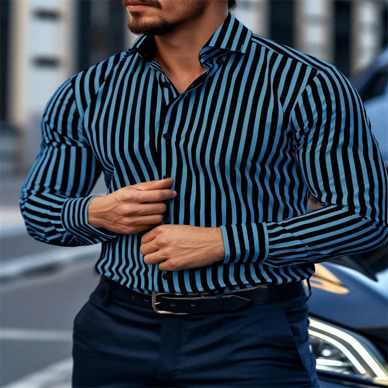 Royal Vice Men’s Luxury Striped Silk Shirt – Business Rebel Fit Up To 6XL - Premium shirt from dsers - Just $23.99! Shop now at Lizard Vigilante