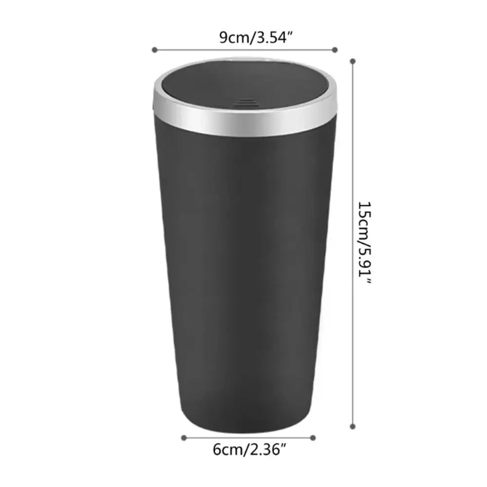Dustbin Car Trash Can Convenient Click Open Cover Car Garbage Bin Cup Shaped Mini Desktop Trash Can Outdoor