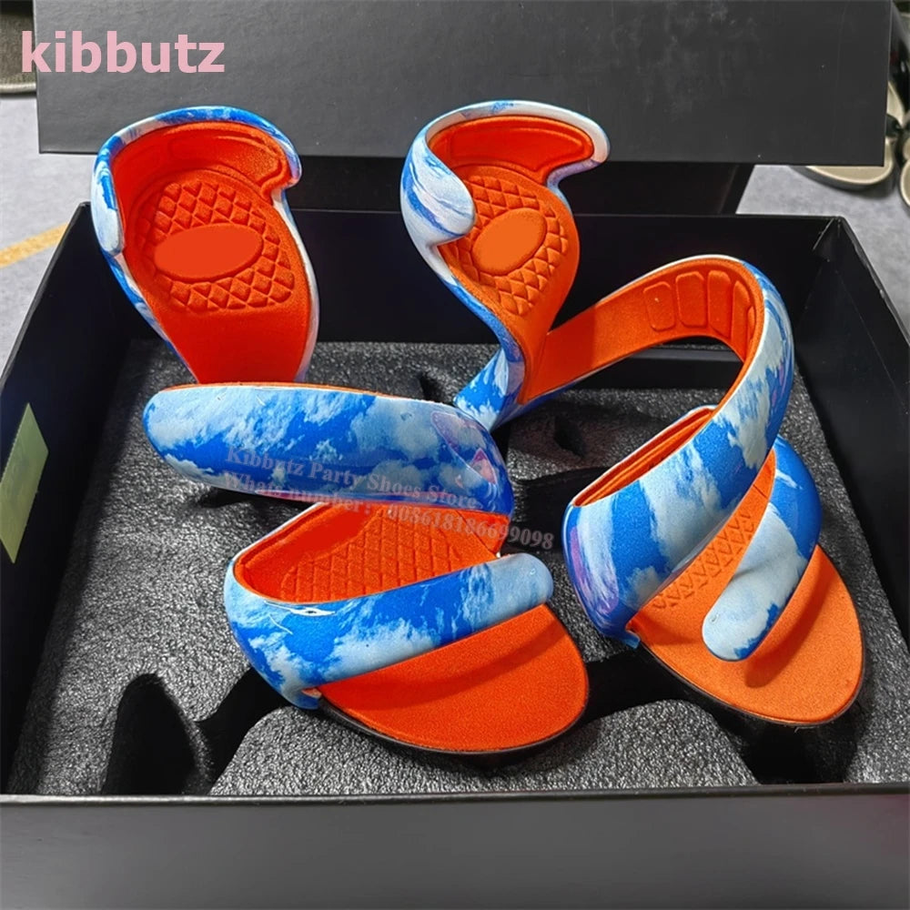 Strange Heels Slippers Clip Toe Twist Patent Leather Solid Color Slip-On Fashion Runaway Show Novelty Concise Sexy Summer Shoes - Premium sandals from Lizard Vigilante - Just $142.99! Shop now at Lizard Vigilante