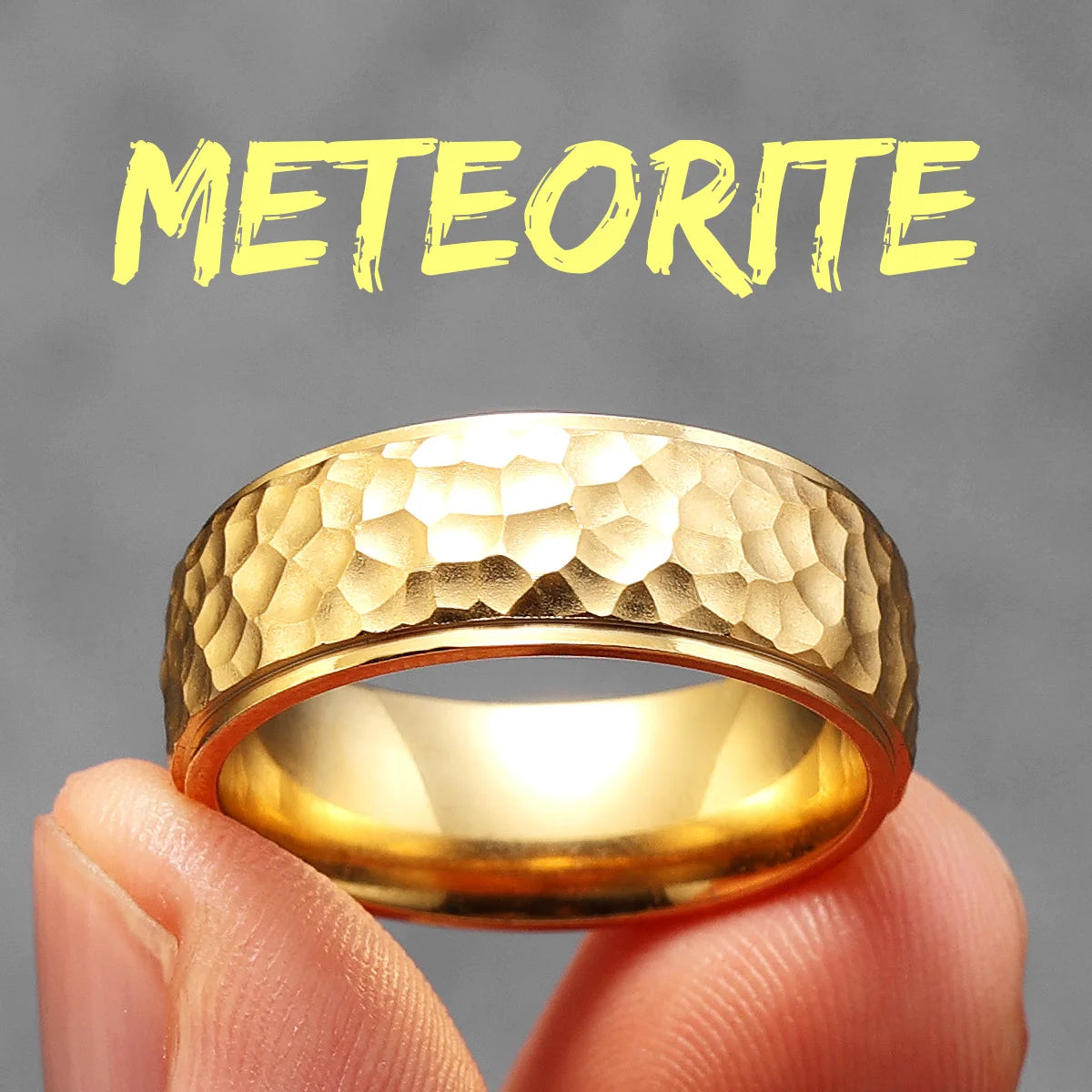 Forge Meteorite Fidget Spinner Ring | Stainless Steel Vintage Punk Jewelry for Men - Premium ring from Lizard Vigilante - Just $23.88! Shop now at Lizard Vigilante