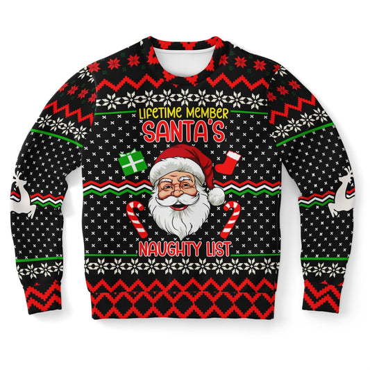 Santa’s Naughty List Lifetime Member Christmas Sweatshirt